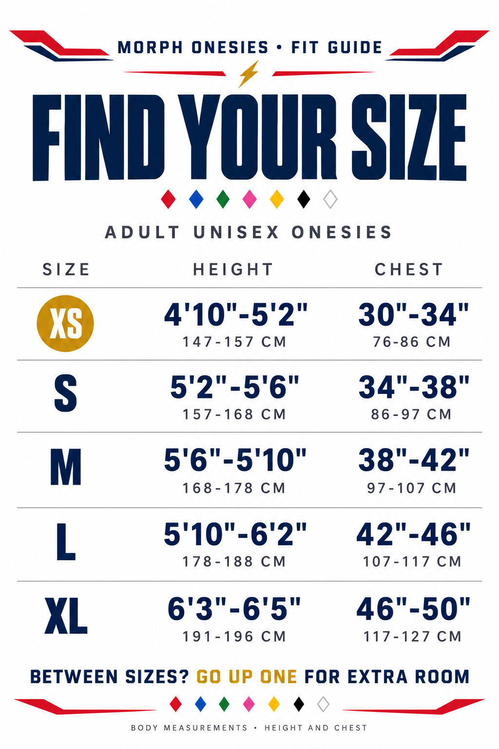 Adult size guide